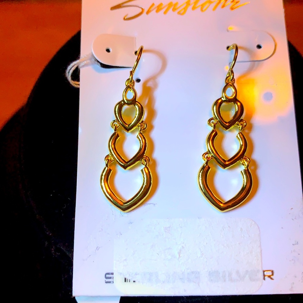 New Sterling Silver with Gold 🌟 Shepherd hook earrings 💝